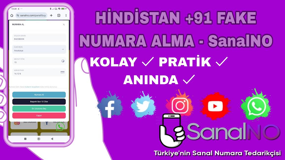 Hindistan +91 Sanal Numara Alma - SanalNO