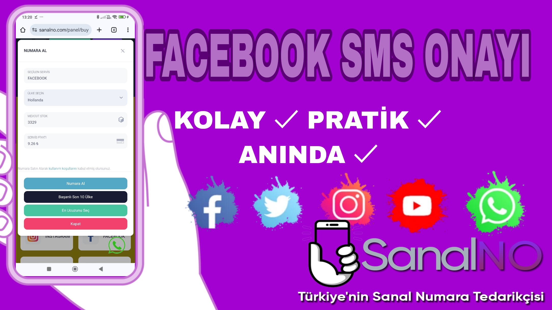 FACEBOOK SMS ONAYI