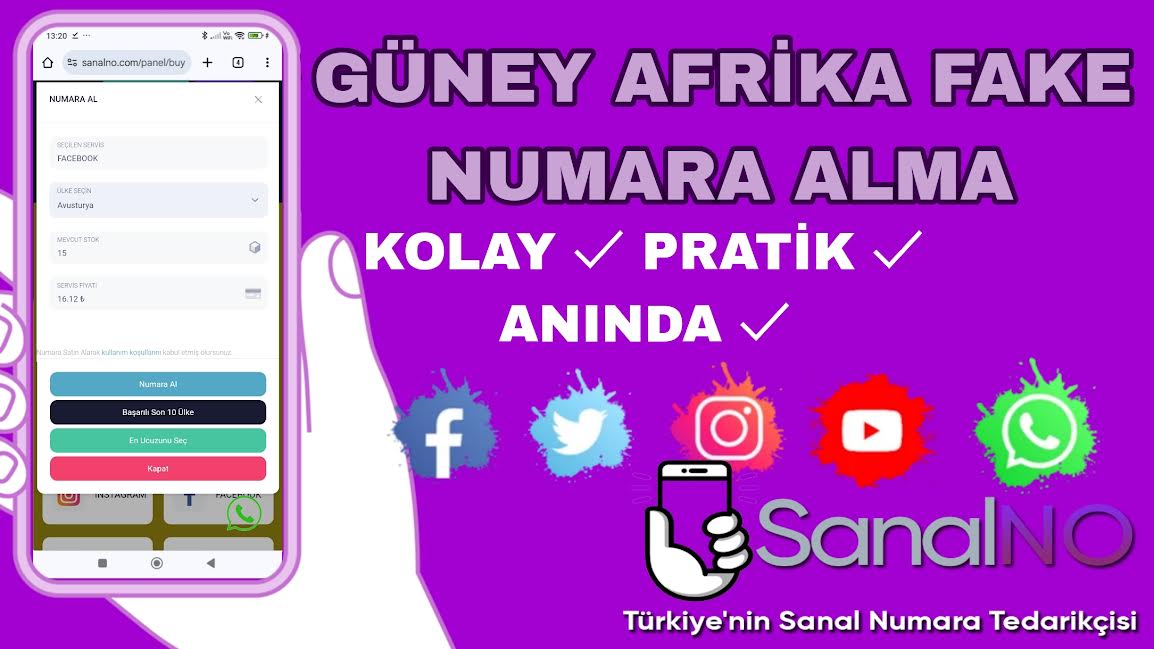 Güney Afrika +27 Sanal Numara Alma - SanalNO