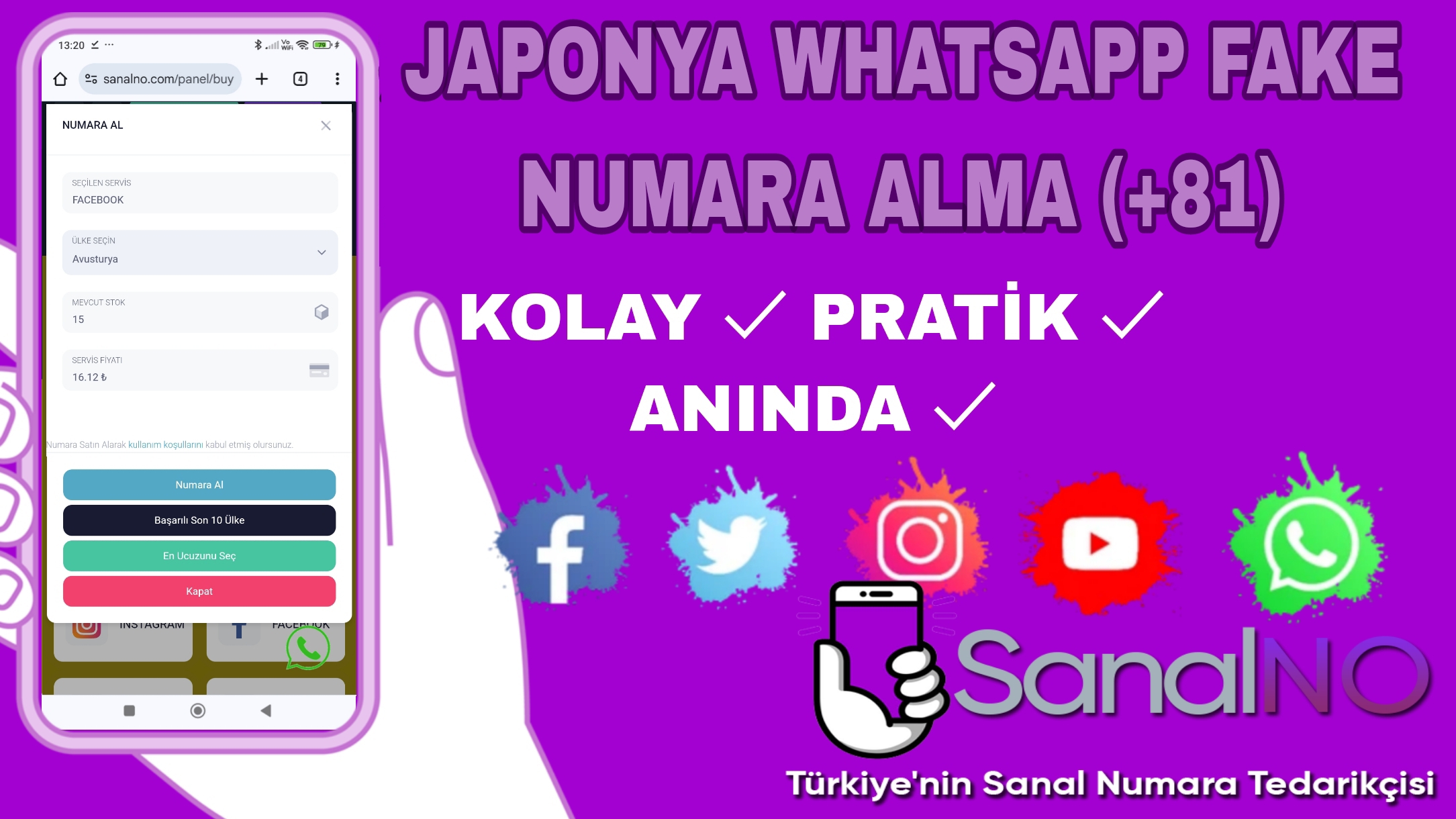 Japonya +81 Fake Numara Alma