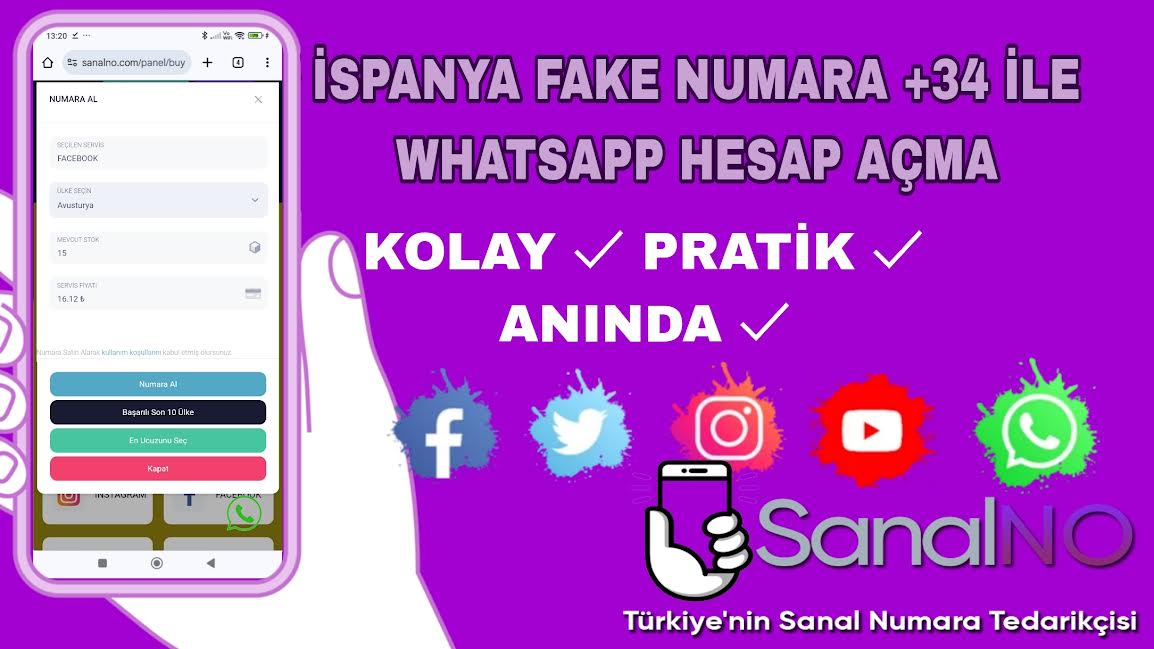 İsapnya Fake Numarası +34 İle Whatsapp Hesap Açma